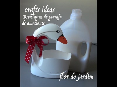 Cisne de garrafa de plastico de amaciante - Plastic bottle swan - Diy from plastic bottles