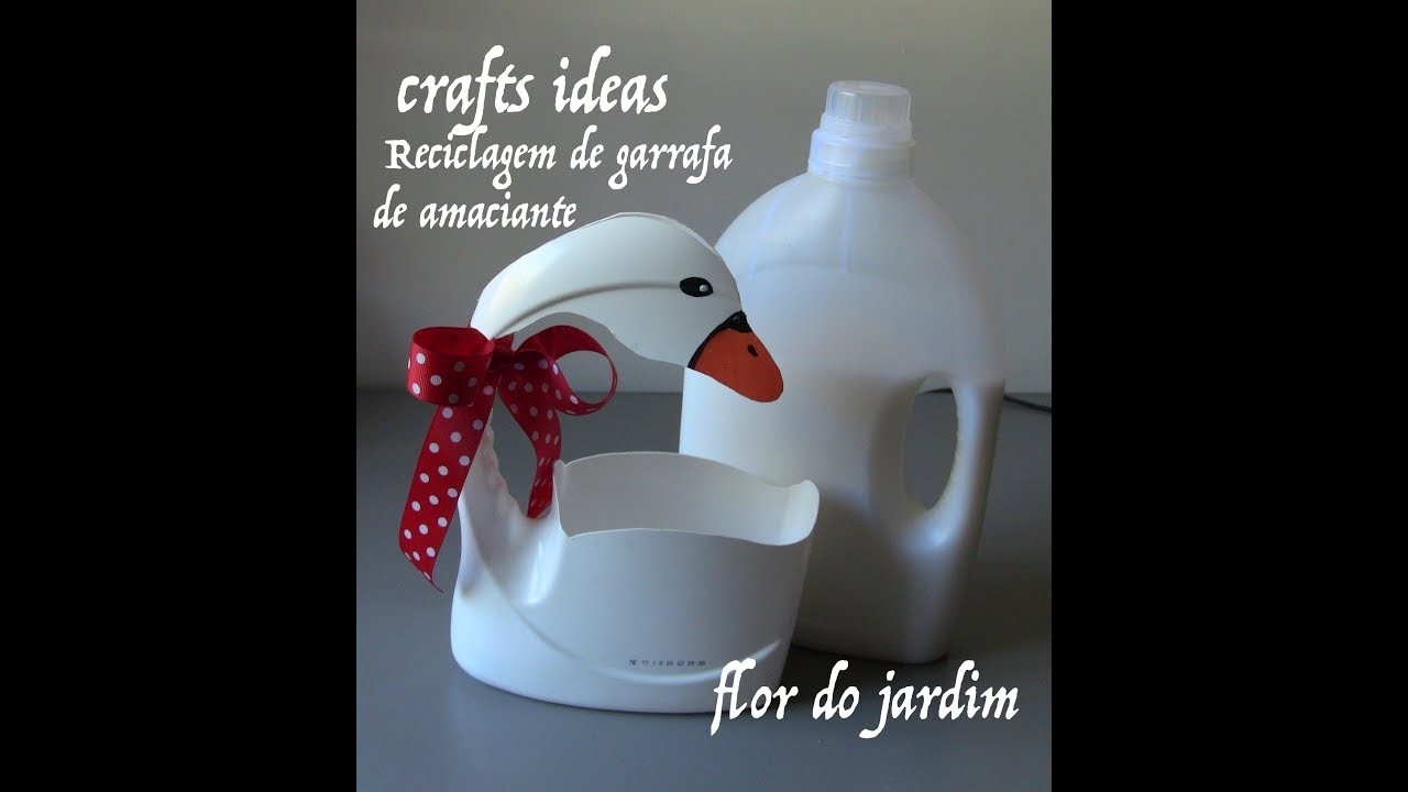 Cisne de garrafa de plastico de amaciante - Plastic bottle swan - Diy from plastic bottles