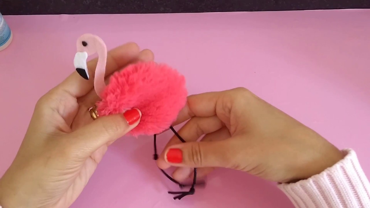 Como fazer tiara e bico de pato de flamingo