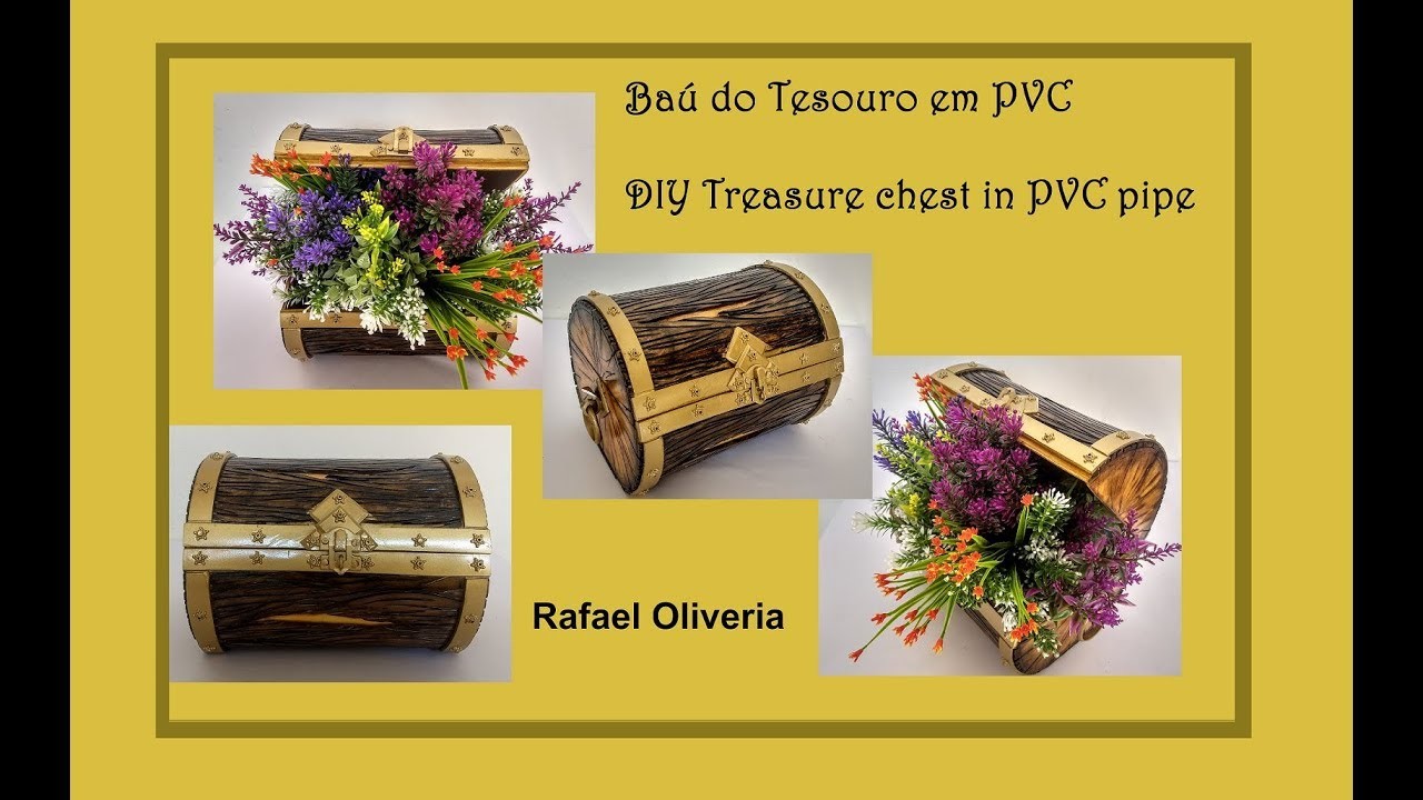 DIY Baú do Tesouro em PVC.  DIY Treasure Chest in PVC
