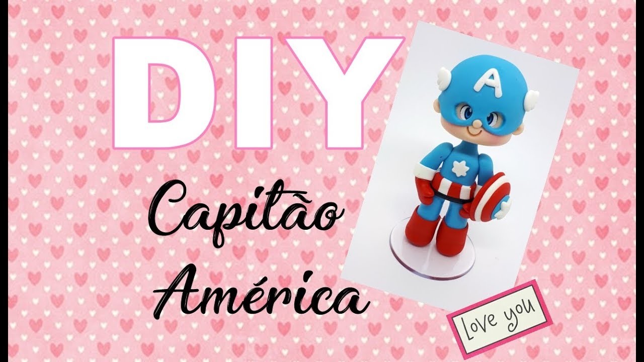 #DIY Capitão América #herois #biscuit #topodebolo