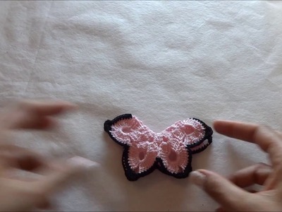 Flor de crochê - borboleta de crochê (canhoto)