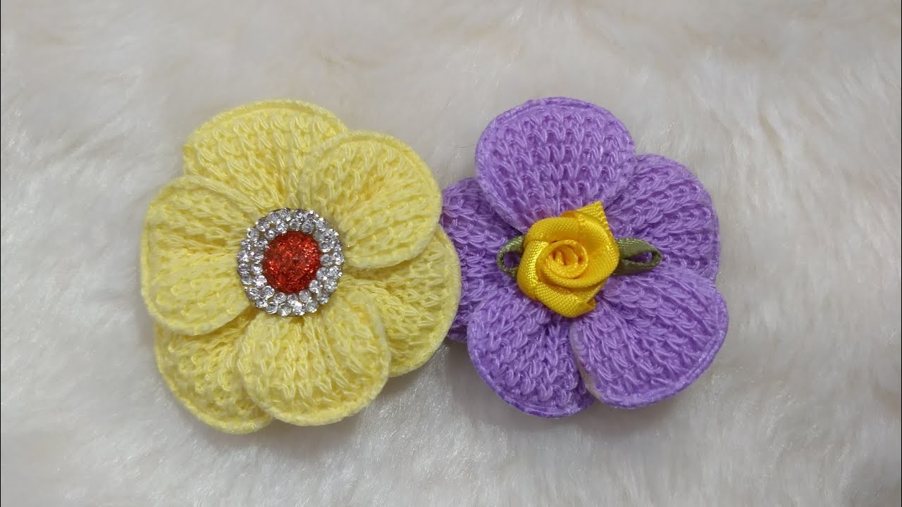 Flor de crochê|tricô|fácil e rápido