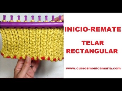 INICIO CON HILO GUIA Y REMATE DEL TEJIDO EN TELAR | Telar MAYA | HOW TO CAST ON AND BIND OFF ON LOOM