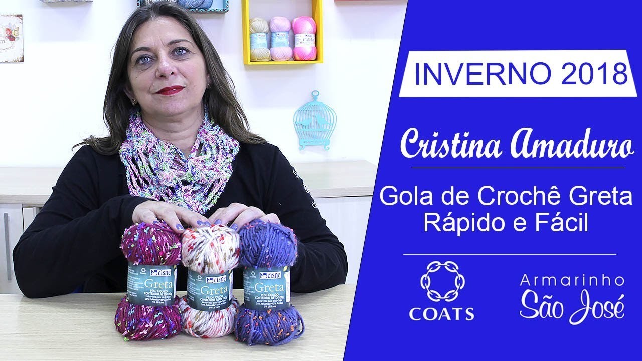 Lã Greta | Como Fazer Gola de Crochê Greta com Cristina Amaduro
