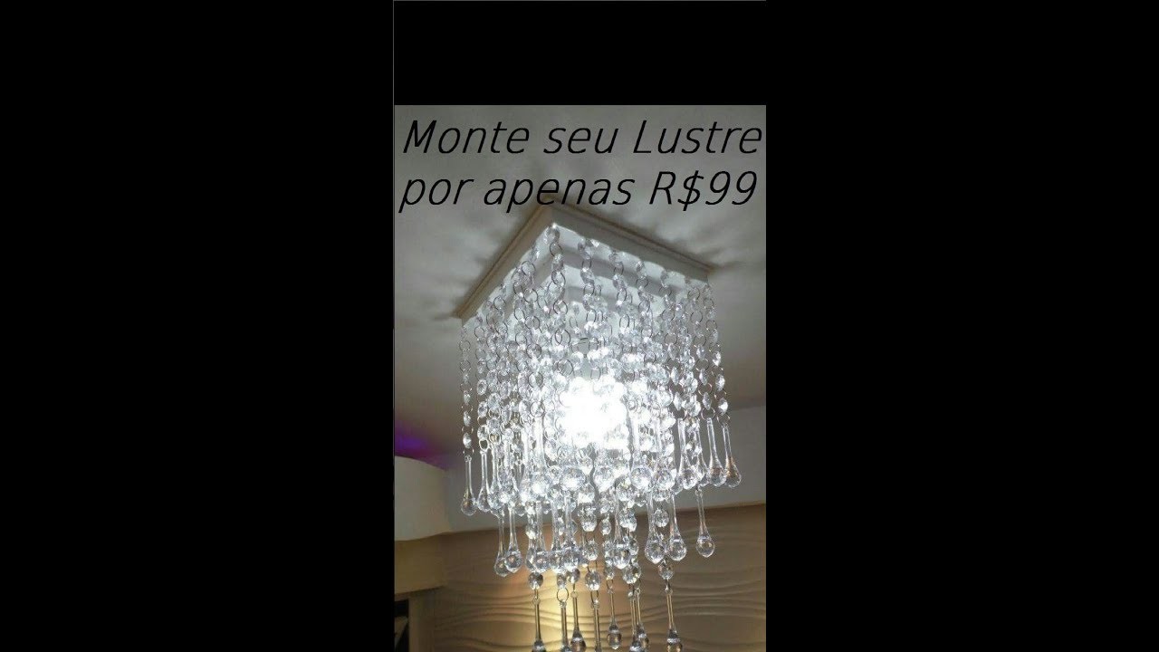 Lustre fácil de fazer Passo a passo - POR MENOS DE 100 REAIS