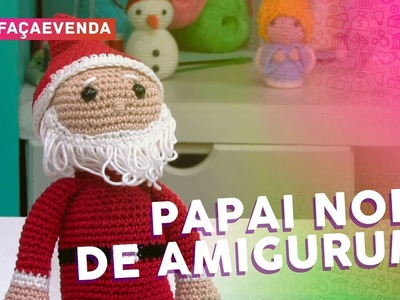 Papai Noel de amigurumi por Simoni Figueiredo