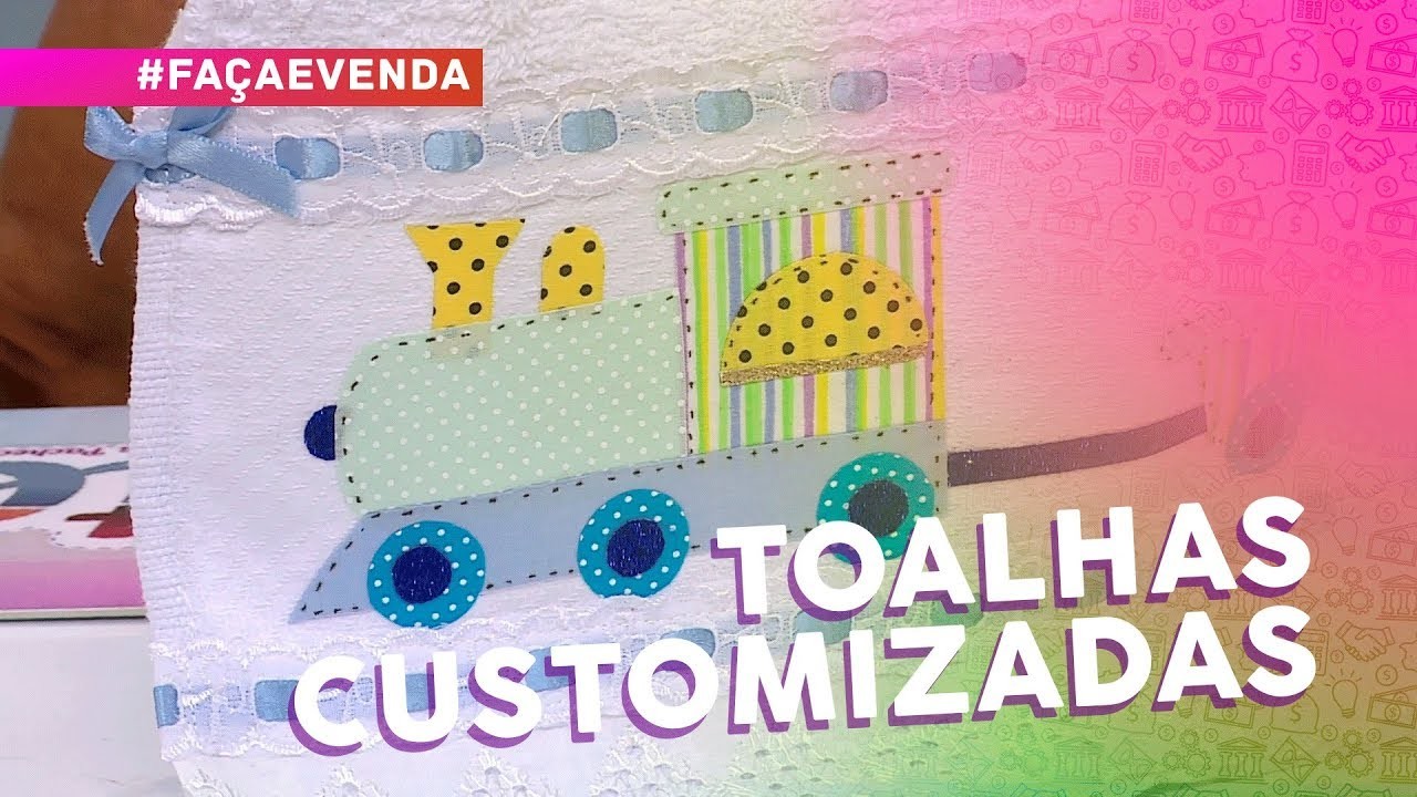 Toalha customizada para menina e menino por Deize Costa