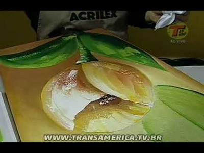 Tv Transamérica - Técnica: Pintura em tela com Acrylic Colors Acrilex - Parte2