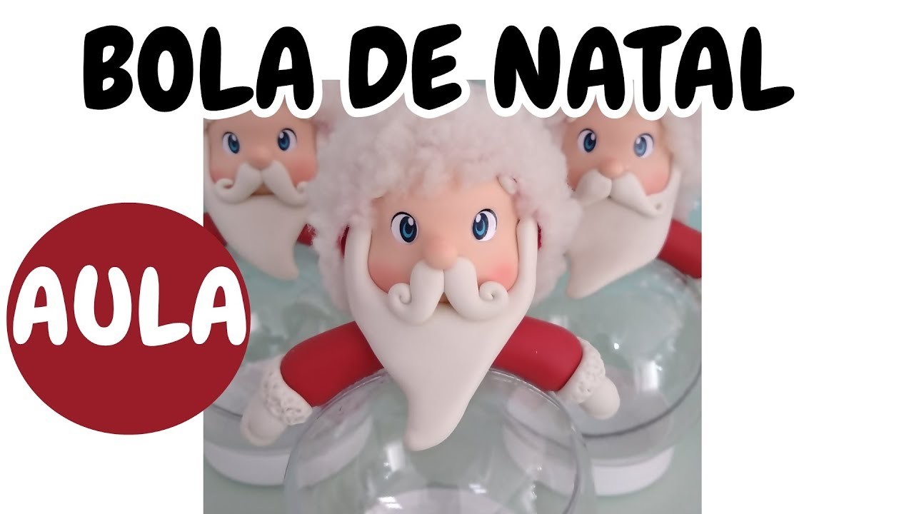 AULA DE BISCUIT: bola de natal PAPAI NOEL