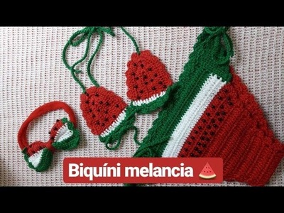 Biquíni  Melancia infantil 1 ano (calcinha)
