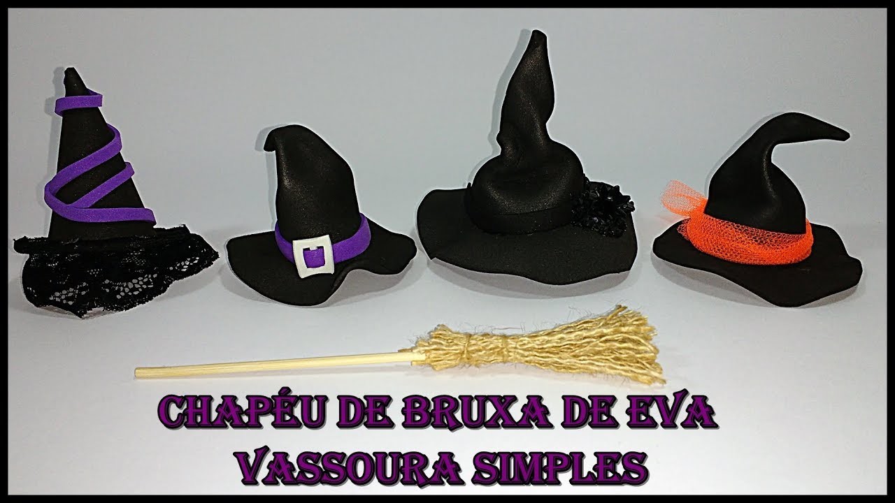 Chapéus de bruxas e uma simples vassoura: aprenda a fazer para a sua sexta feira 13