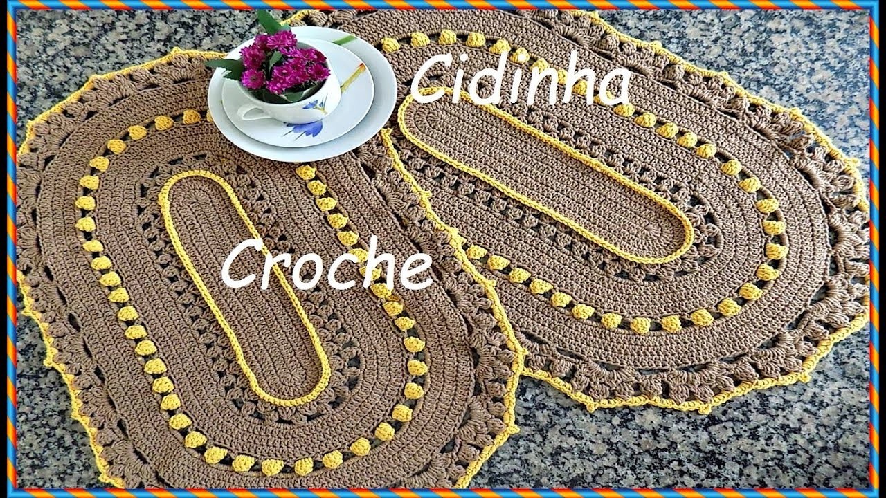 Cidinha Croche : Tapete Oval Em Croche -Para Porta-Parte 2.2