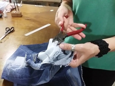 Como apertar a cintura da calça jeans  (parte1)