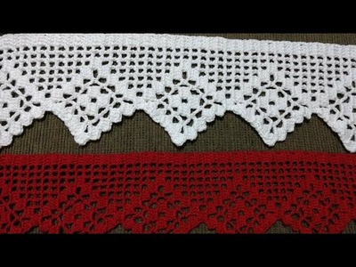 Como costurar barrado de croche no tecido - PARA CANHOTO