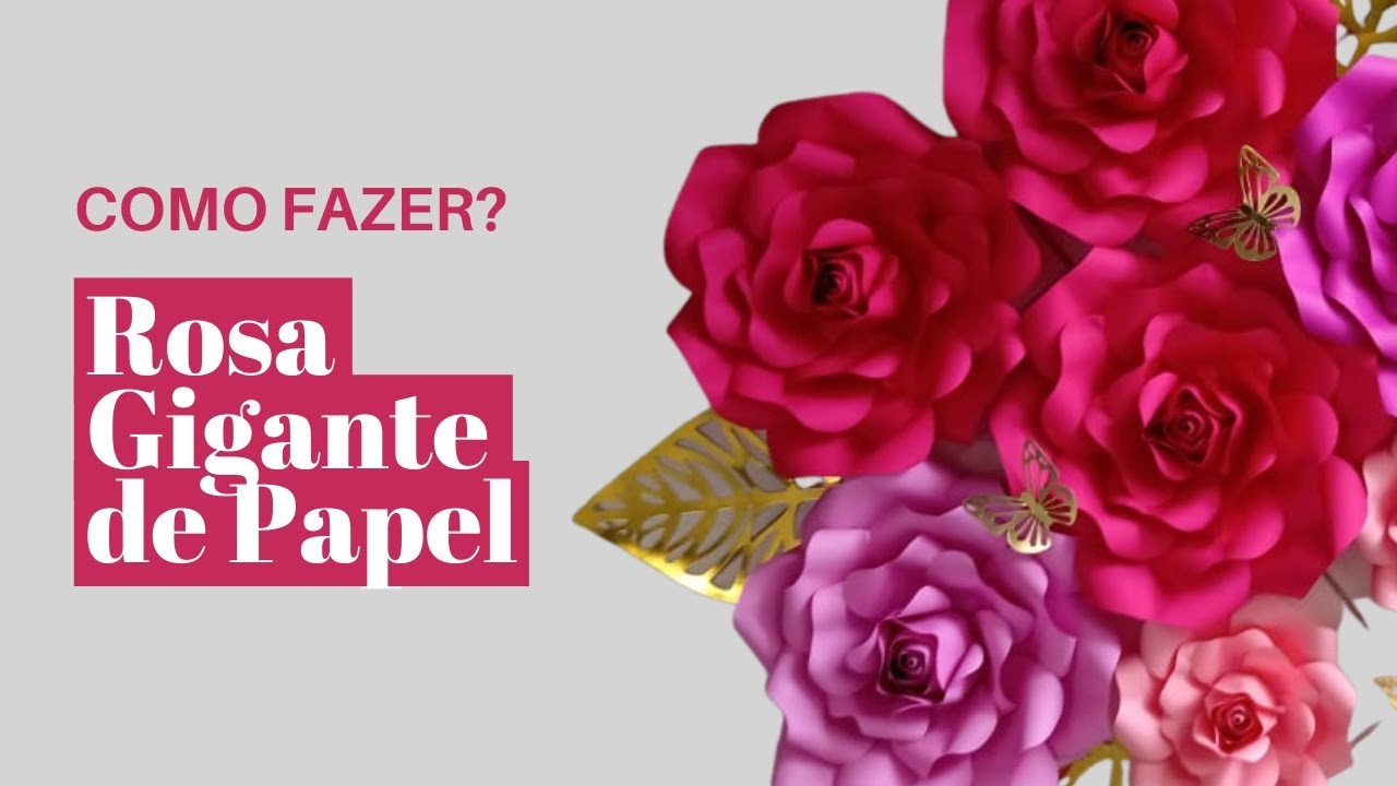 COMO FAZER? - Flor Gigante de Papel - MODELO 3