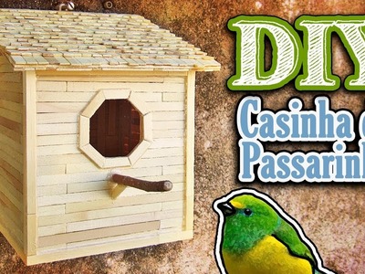 Como fazer uma casinha de passarinho com palitos de picolé | Casa de passarinho 1
