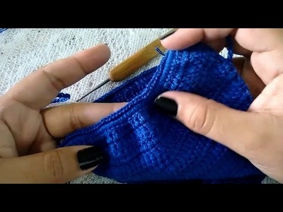 #croche #crochet #calcinhadebiquini Colocando elástico no biquíni de crochê parte #1