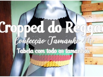 Cropped do Reggae- Tamanho M- Katiane Crochê Fio a Fio