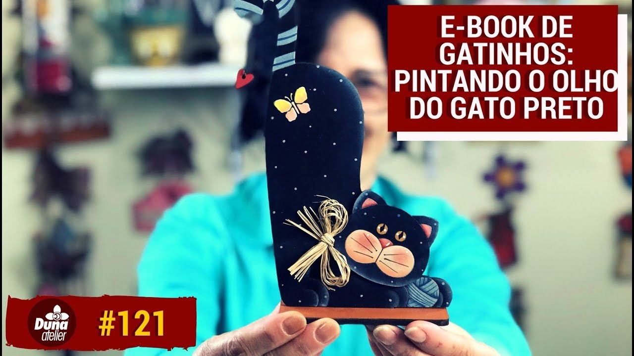 E-BOOK DE GATINHOS: PINTANDO O OLHO DO GATO PRETO  | Pintando Com o ❤ #121 | TÂNIA MARQUATO