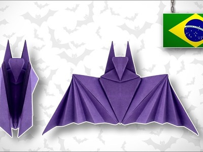 Origami: Morcego de Halloween - Instruções PT-BR