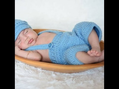 Short de crochê para bebê de 6 meses a 1 ano com suspensório passo a passo