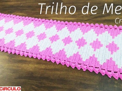 Trilho de mesa em Crochê passo a passo Professora Simone Eleotério crochet