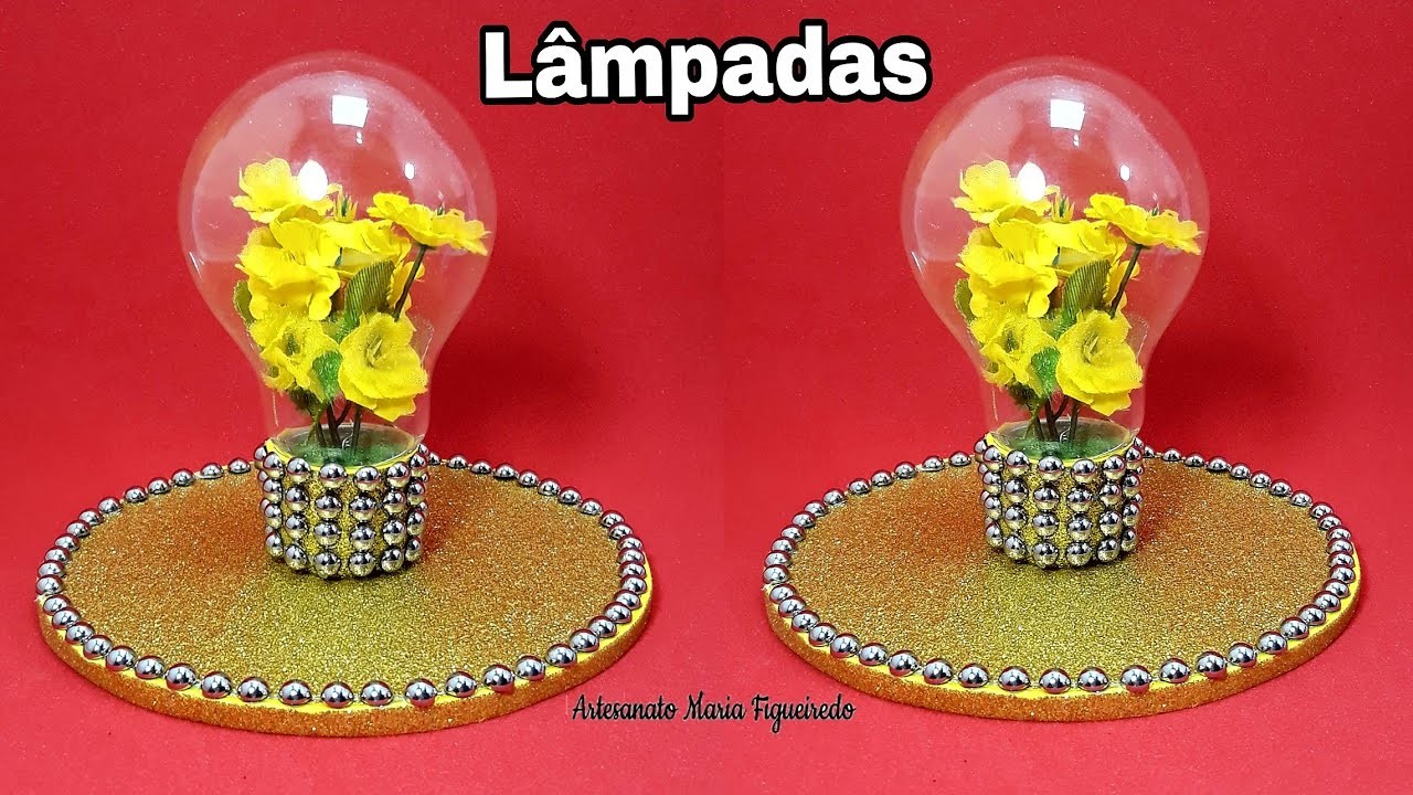 DECORAÇÃO COM LÂMPADAS | DO LIXO AO LUXO | recycled lamps