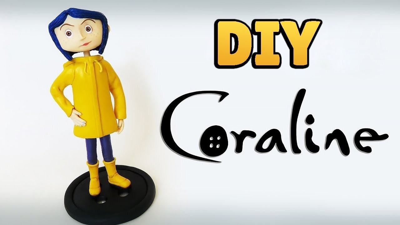 DIY: Como Fazer a CORALINE Miniatura em Biscuit (Coraline e o Mundo Secreto)