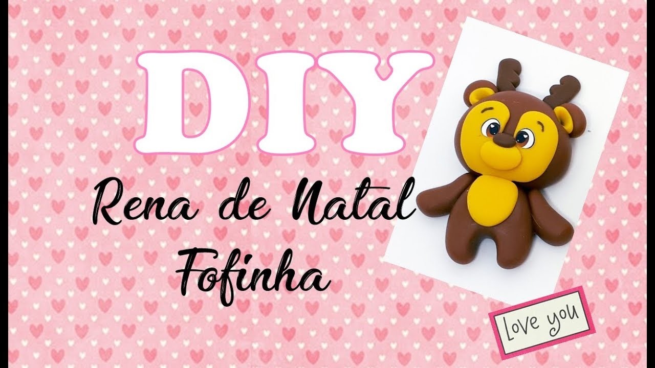 #DIY Rena de Natal Fofa (Especial 65K) #natal #biscuit #porcelanafria