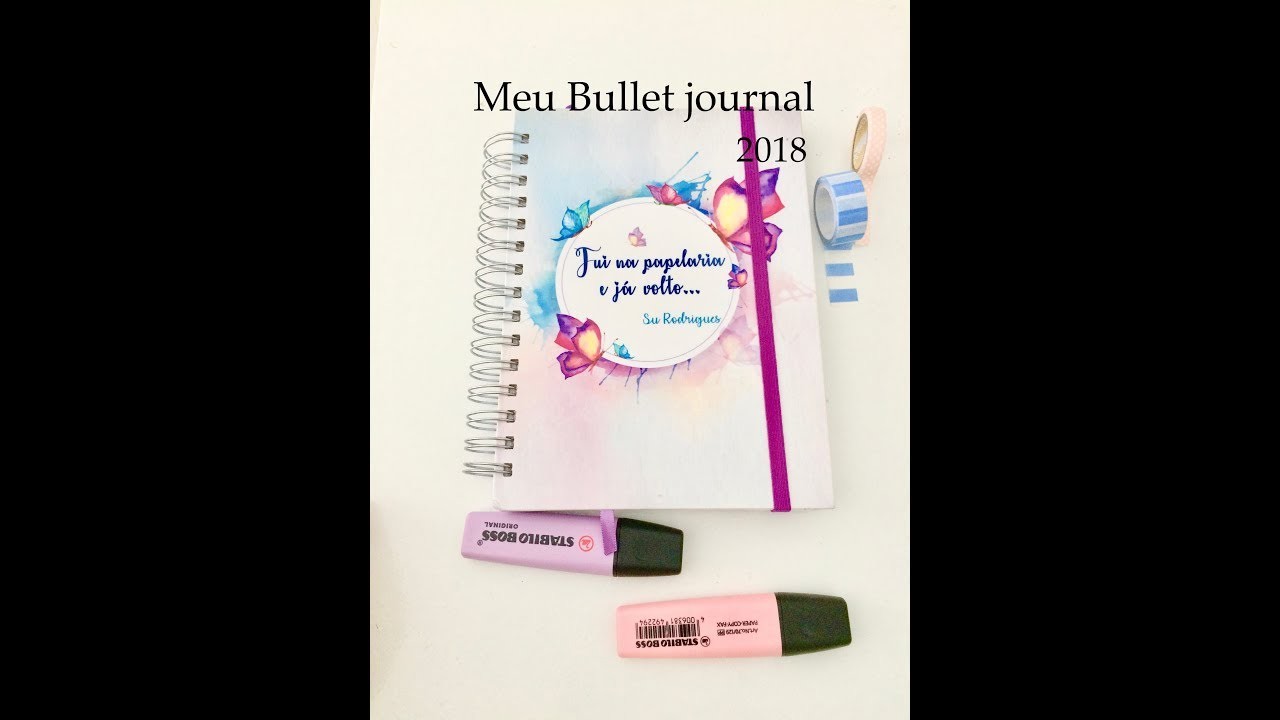 Montando meu bullet journal 2018