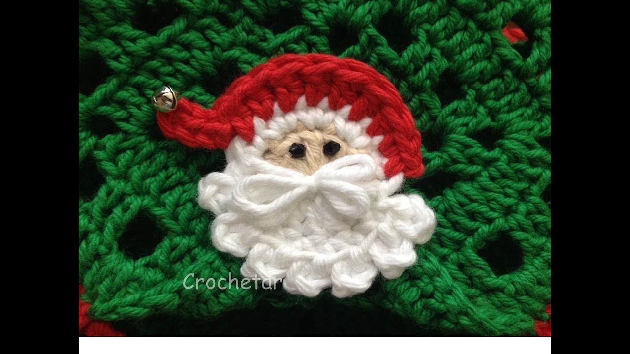 Papai Noel crochê (para aplicação) - Professora Maria Rita