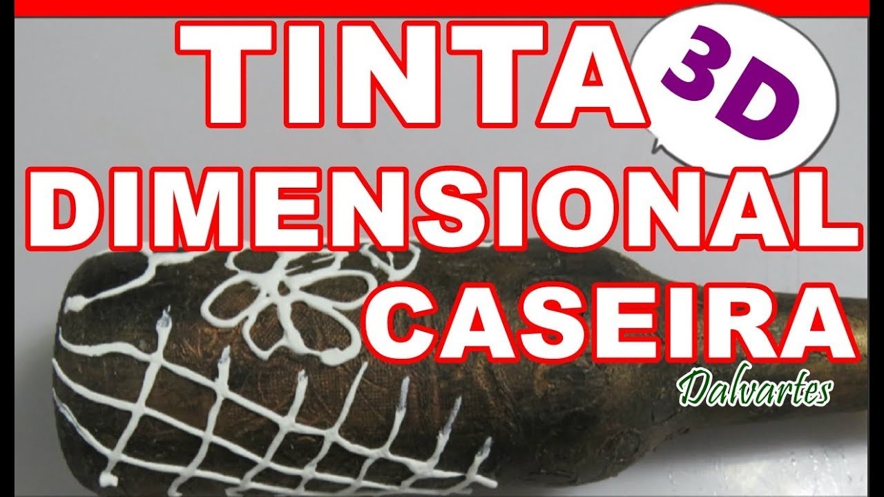 2 RECEITAS DE TINTA DIMENSIONAL CASEIRA  ( 3 D) PASSO A PASSO