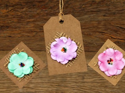 Aprenda fazer tags com flor criativa