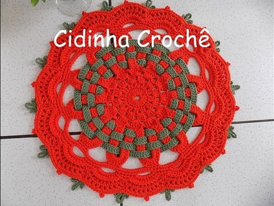 Cidinha Crochê : Souplast Ou Centro Mesa Em Croche Natal -Tutorial Completo