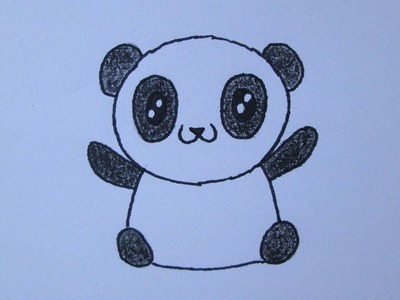 Como desenhar um urso panda