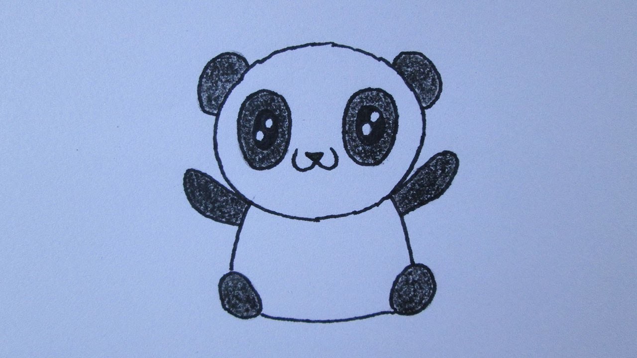 Como desenhar um urso panda