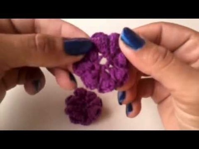 Como fazer flor de crochê para aplique em pano de prato