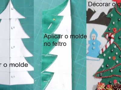 Como fazer uma árvore de natal em FELTRO para decorar