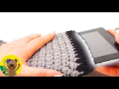 Como fazer uma capa de crochê com lã para tablets e e-readers