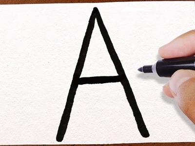 Como Transformar a Letra " A " em uma Árvore de NATAL, Truque fácil de arte
