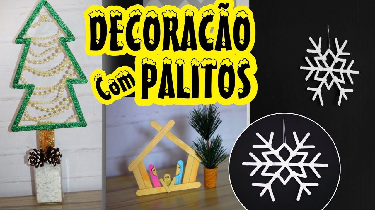 DIYs NATAL COM PALITOS DE PICOLE ????IDEAS INCRIVEIS - EDUARDO WIZARD