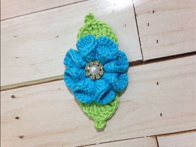 Flor de crochê para aplicação em peças diversas passo a passo