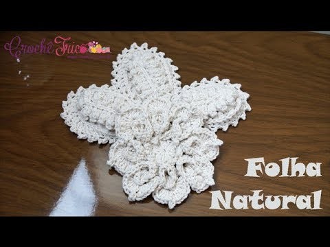 Folha Natural - Destras - Prof. Ivy (Crochê Tricô)