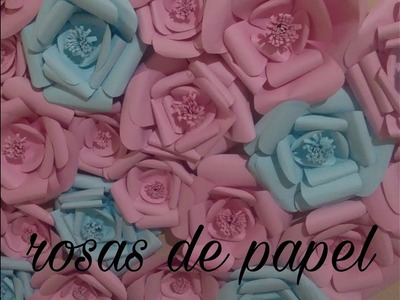 Rosa feita de papel (mural de rosas)