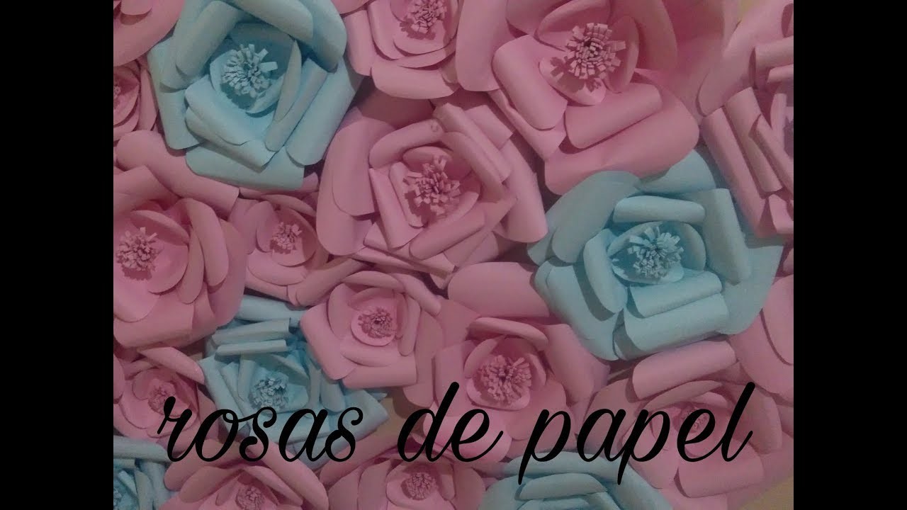 Rosa feita de papel (mural de rosas)