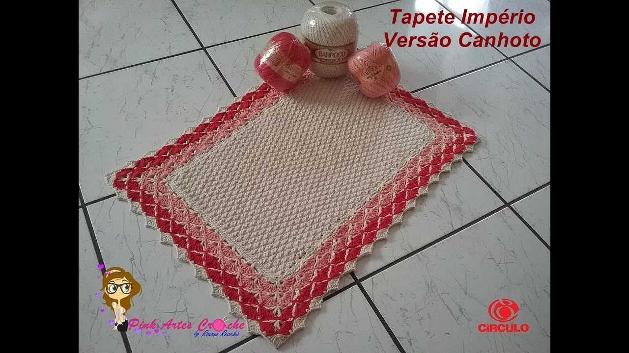 ????# Tapete Império [Versão Canhoto] Pink Artes Croche by Rosana Recchia