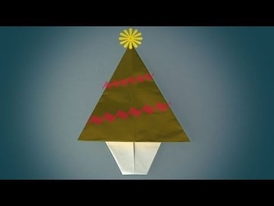 Uma árvore de Natal, como fazer origami