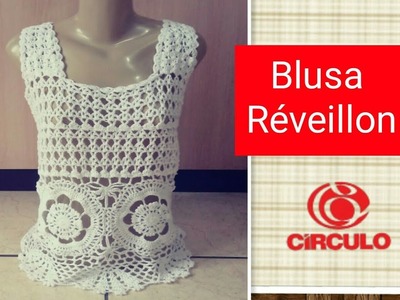 Versão canhotos:Blusa Réveillon em Crochê (1° parte) # Elisa Crochê