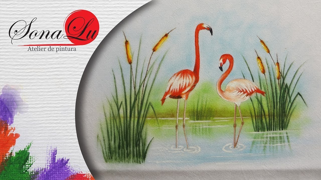 Aula 195 - Flamingos em Pano de Prato